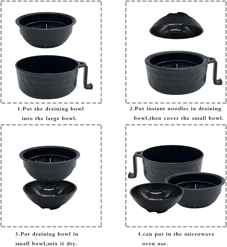 ๐ Microwave Ramen Cooker Bowl Set โ Cook, Drain & Enjoy Noodles in Minutes