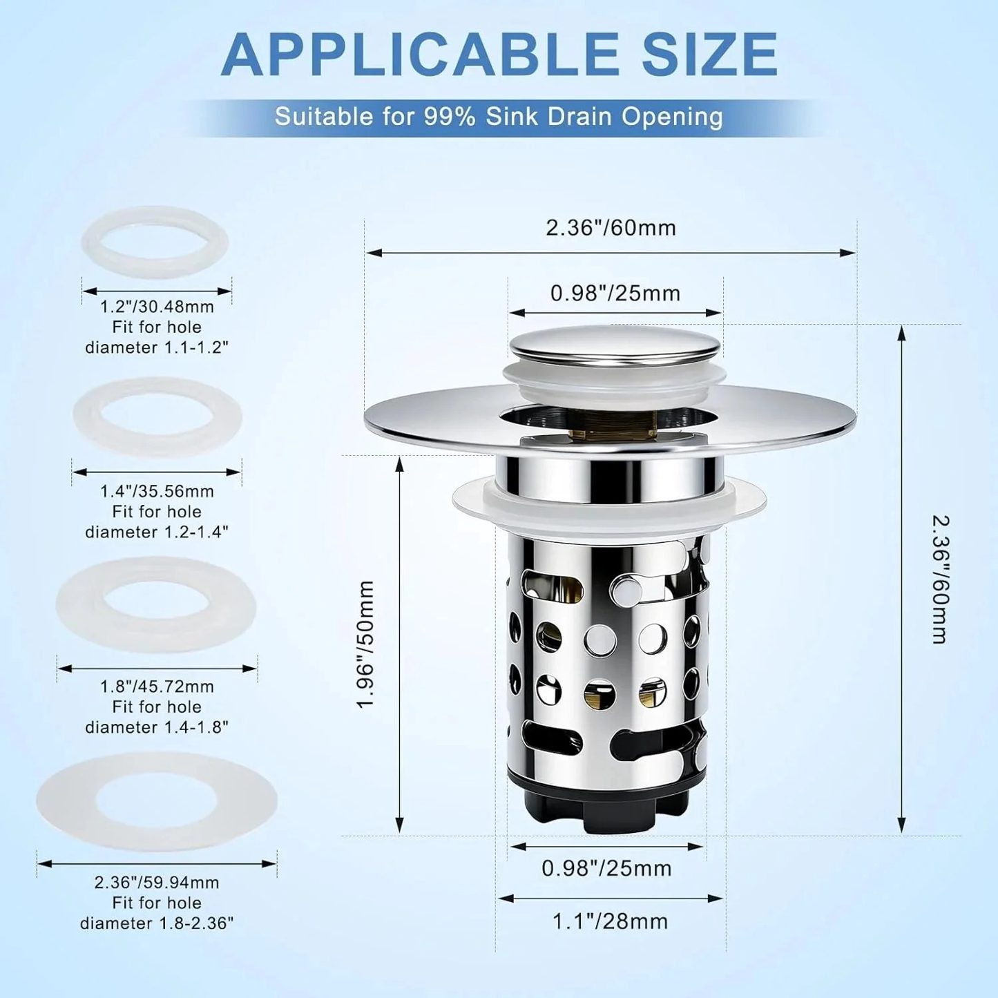 ๐ฅ Upgraded 3-in-1 Drain Strainer That Stops Sink Clogs