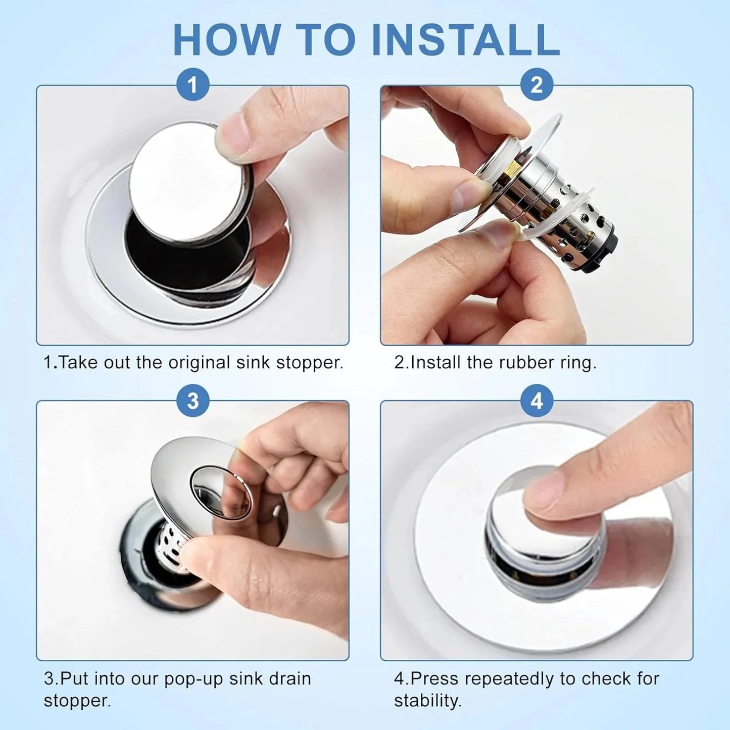๐ฅ Upgraded 3-in-1 Drain Strainer That Stops Sink Clogs